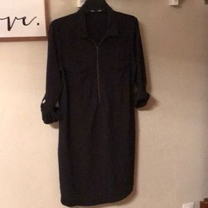 Black shirt dress